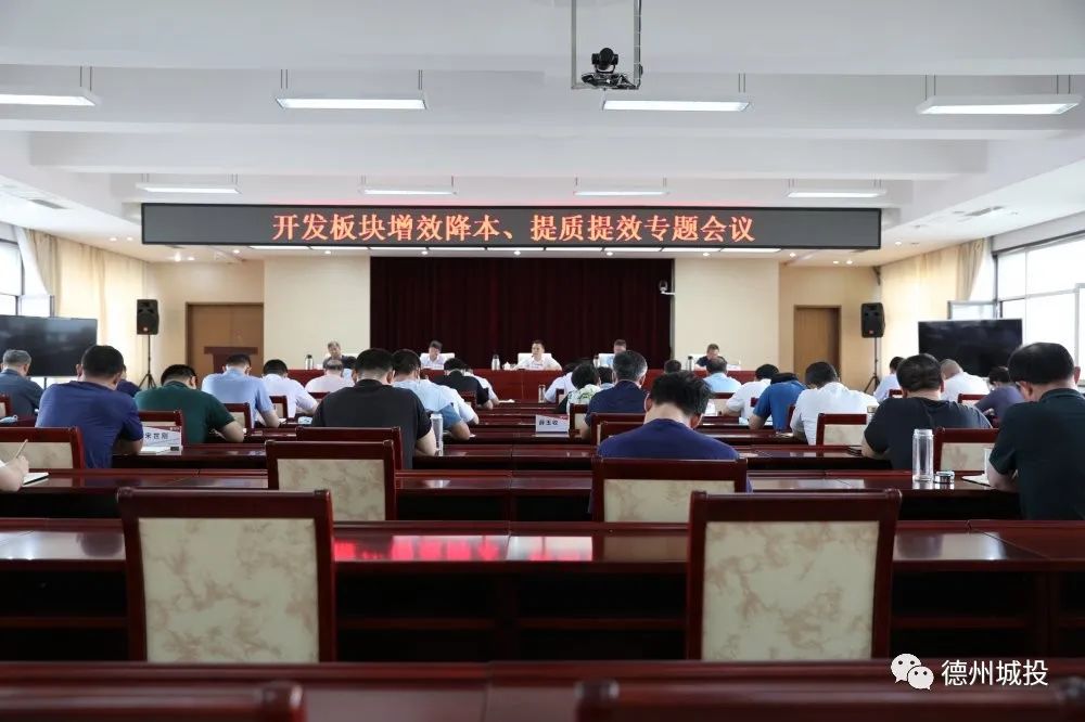 增收降本、提質提效 城投集團召開開發板塊專題工作會